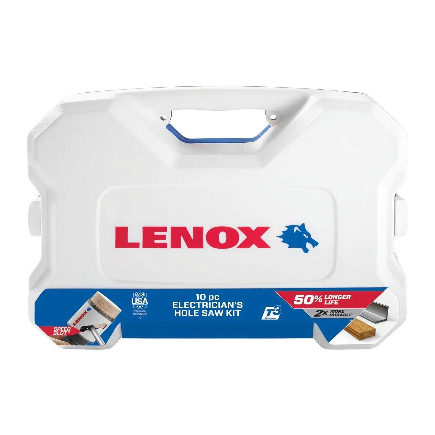 Lenox 30800600L Electrician's SPEED SLOT Hole Saw Kit, 10-Piece