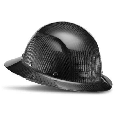 Lift Safety Gloss Black DAX Carbon Fiber Full Brim Hardhat (HDC-15KG)
