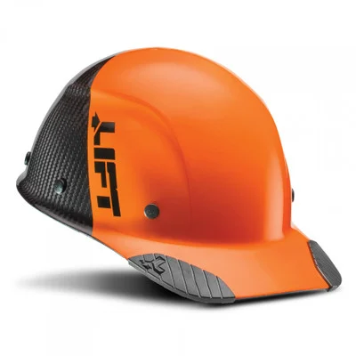 Lift Safety Orange DAX Fifty 50 Carbon Fiber Cap HardHat (HDC50C-19OC)