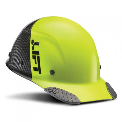 Lift Safety Yellow/Lime DAX Fifty 50 Carbon Fiber Cap (HDC50C-19HC)