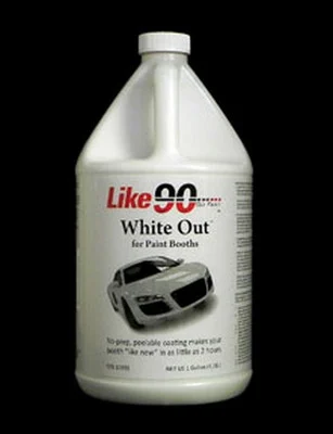 Like90 White Out Peelable Paint Booth Coating Solvent-Resistant 1-Gallon (10032)