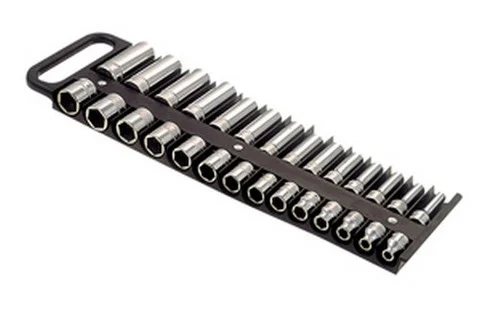 Lisle 28pc Black 3/8" Magnetic Socket Holder (40210)