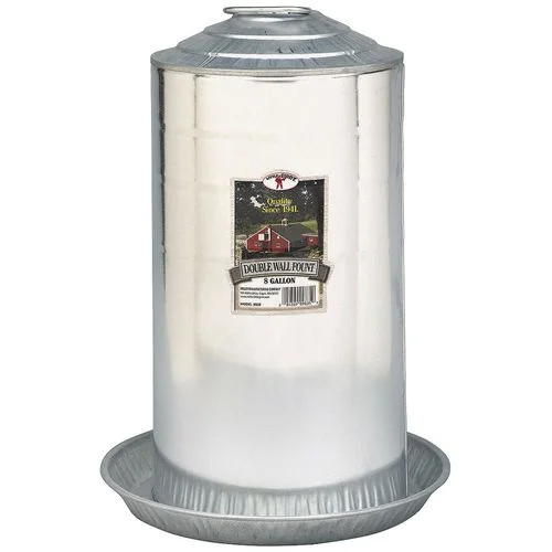 Little Giant 8 Gallon Double Wall Metal Poultry Waterer