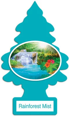 Little Trees U6P-60106 Air Car Freshener Traditional Rainforest Mist, 6-Pack