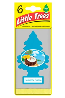 Little Trees U6P-60324 Air Freshener Traditional Caribbean Colada, 6-Packs
