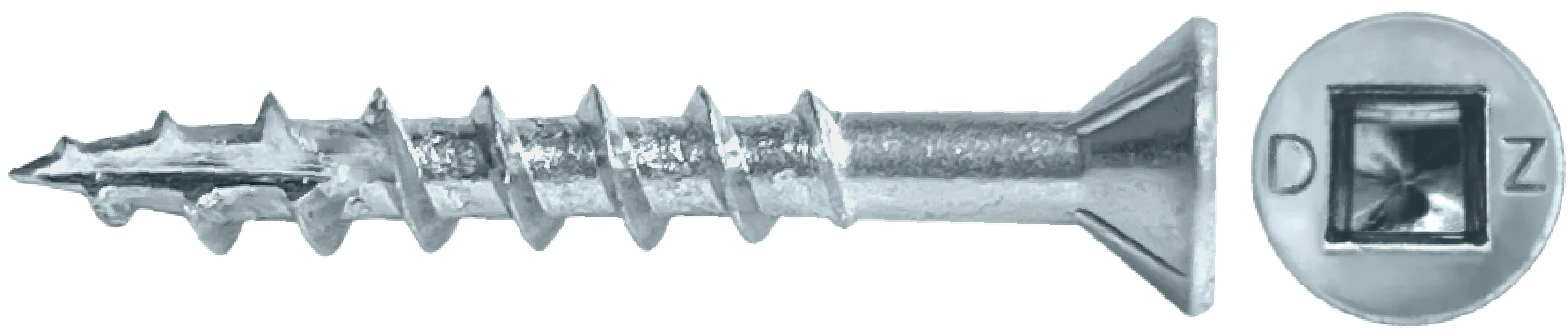 LOK WOOD SCREWS- SQUARE FLAT TYPE 17 (ZINC)