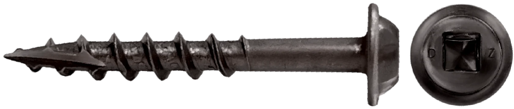 LOK WOOD SCREWS- SQUARE ROUND WASHER COARSE TYPE 17 (LUBRICIZED)