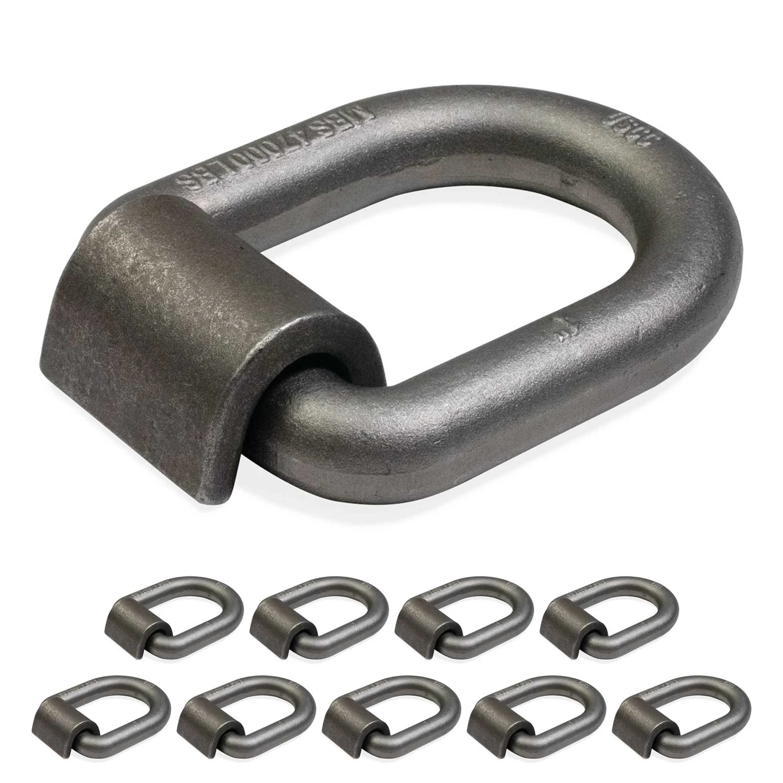 Long 1" Weldable D-Ring with Mounting Clip - 47,000 lbs. BS | 10-Pack