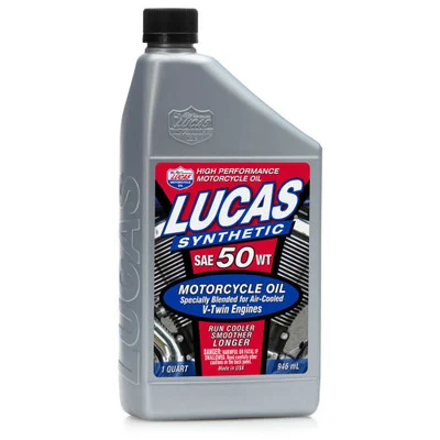 Lucas Oil 10765 SAE 50WT Synthetic Motorcycle Oil - 1 Quart, Multi-Colored