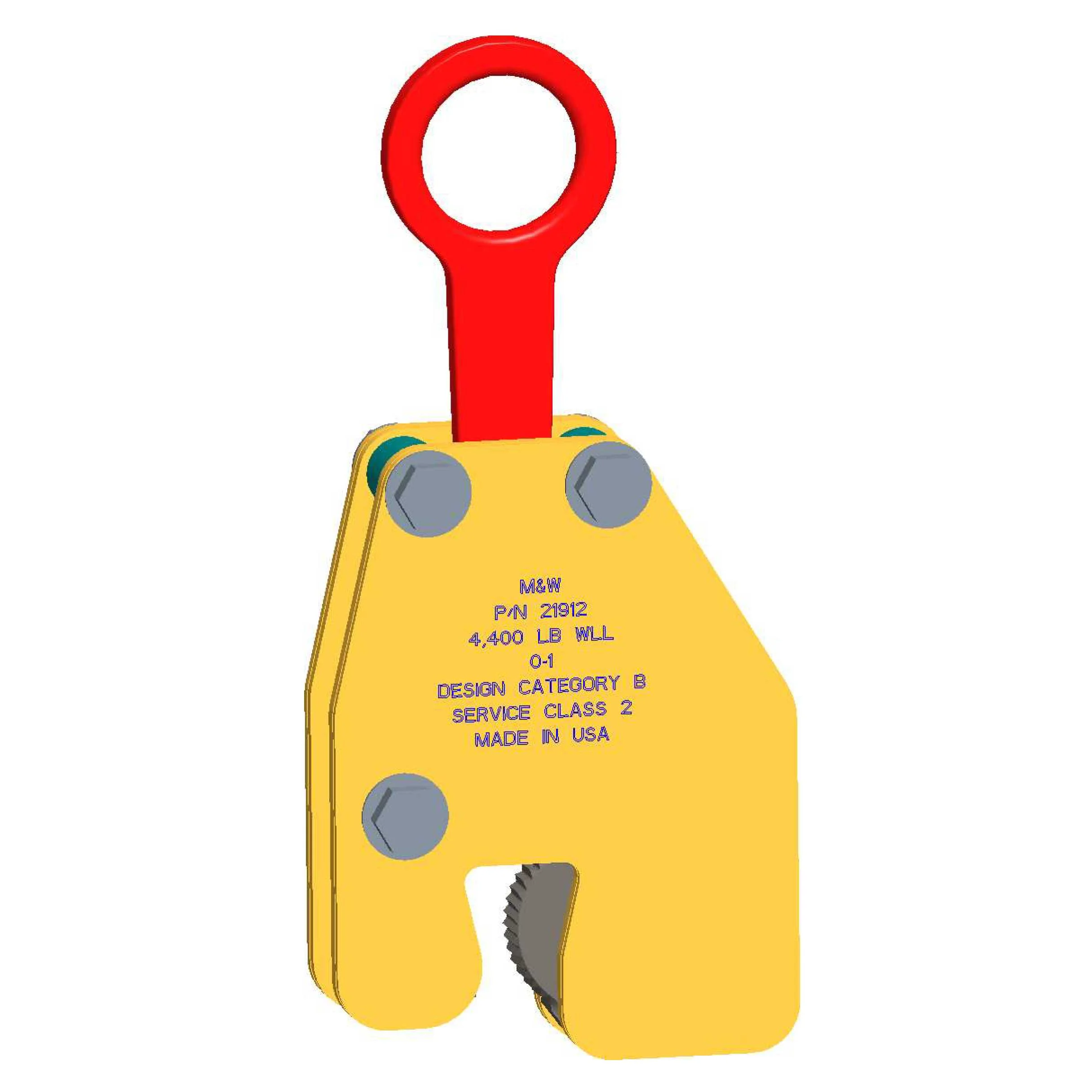 M&W 1.1 Ton Straight Vertical Plate Clamp | 1.5 - 2.25 Jaw | 21853