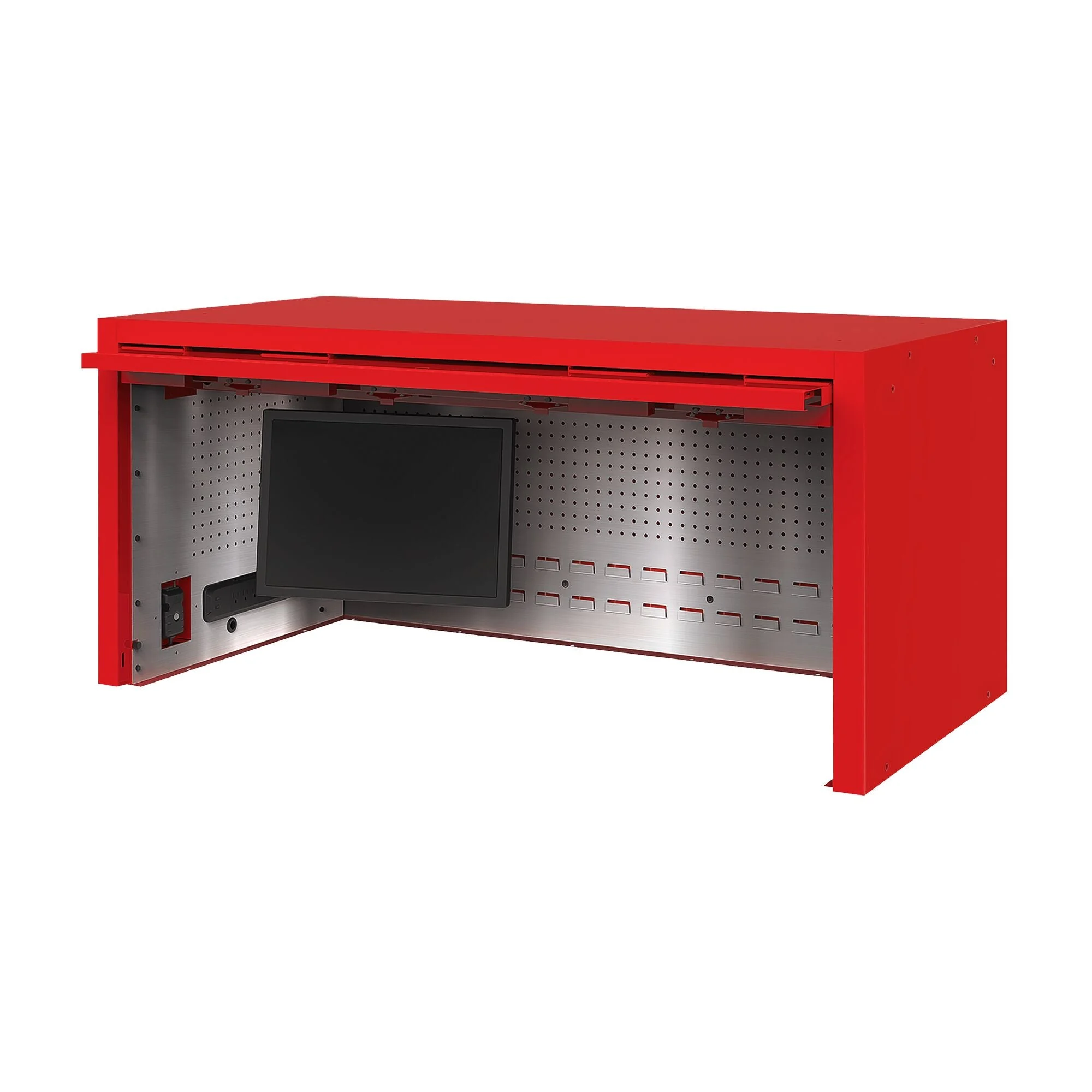 Macsimizer HD Powered Top Hutch 56" - Supercar Red-Matte Black
