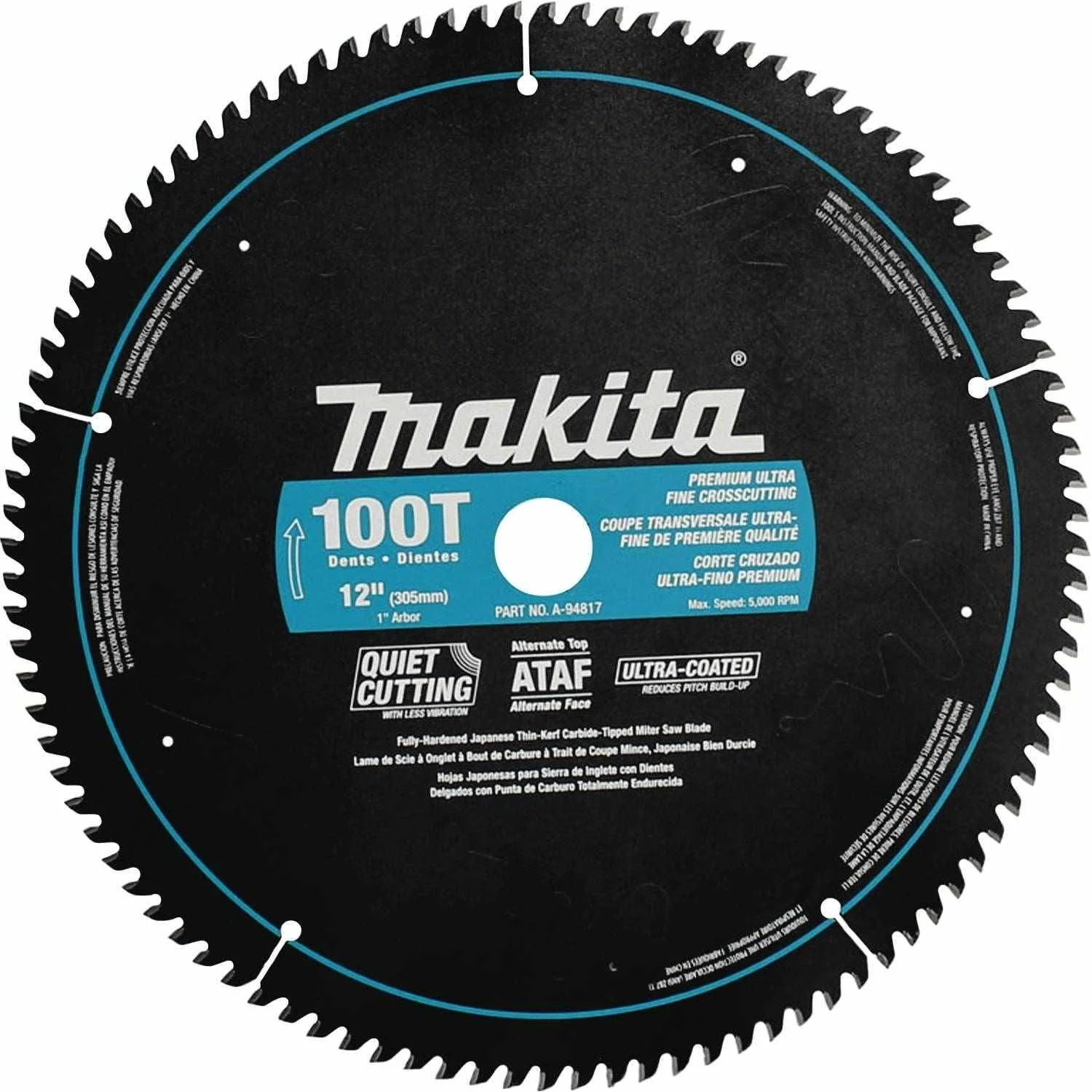 Makita A-94817 12" 100T Ultra-Coated Miter Saw Blade