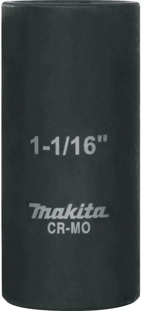 Makita A-96344 1-1/16" Deep Well SAE Impact Socket, 1/2" Drive