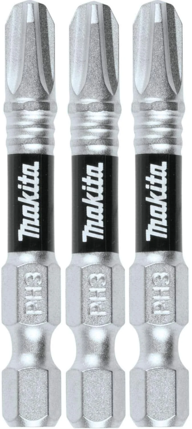Makita E-00789 Impact XPS #3 Phillips 2" Power Bit, 3/pk