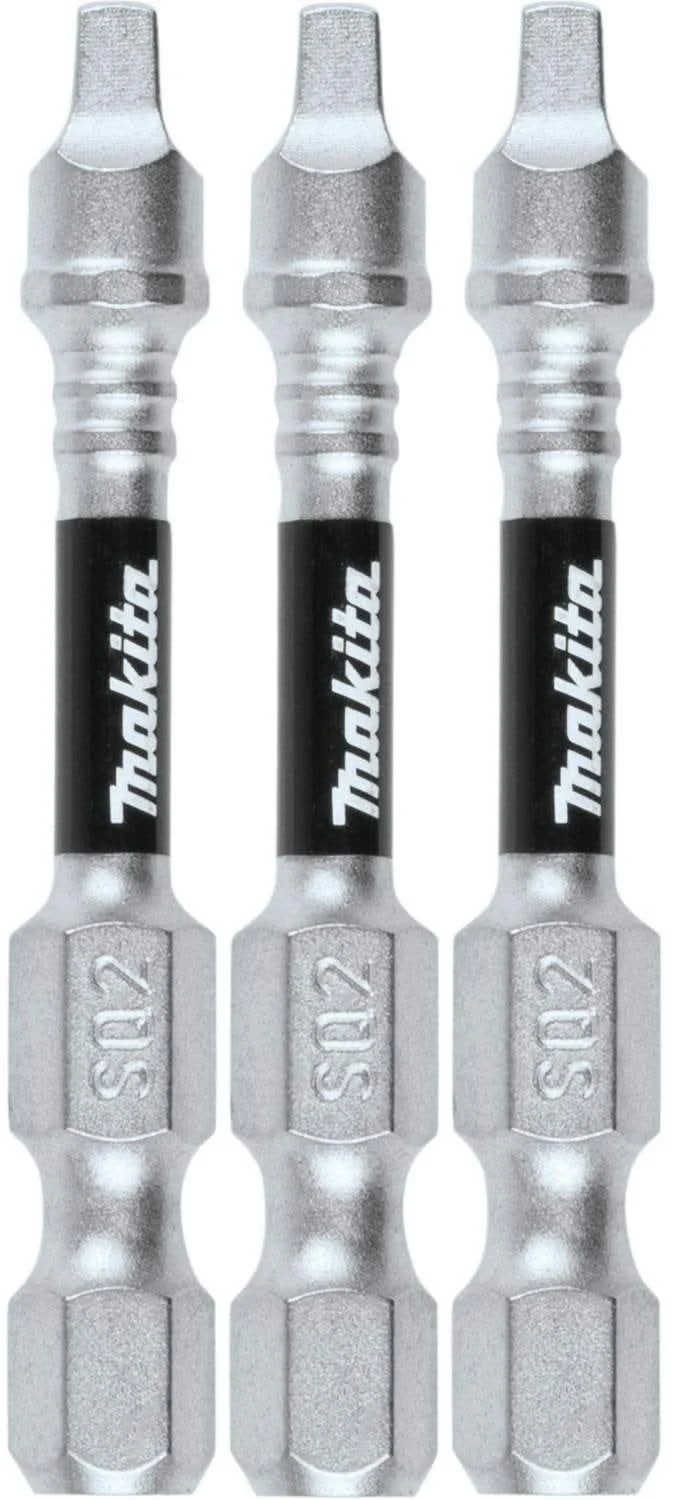 Makita E-00804 Impact XPS #2 Square 2" Power Bit, 3/pk