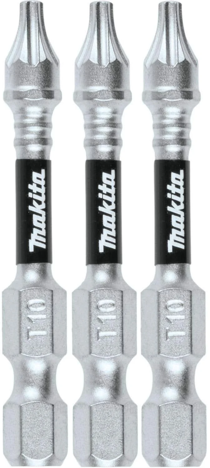 Makita E-00826 Impact XPS T10 Torx 2" Power Bit, 3/pk