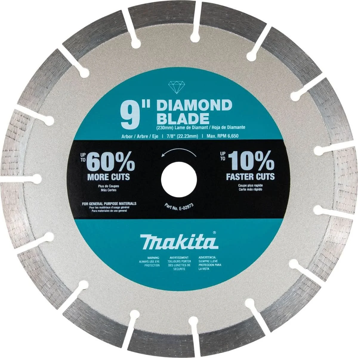 Makita E-02973 9" Ultra-Premium Plus Diamond Blade, Segmented, General Purpose