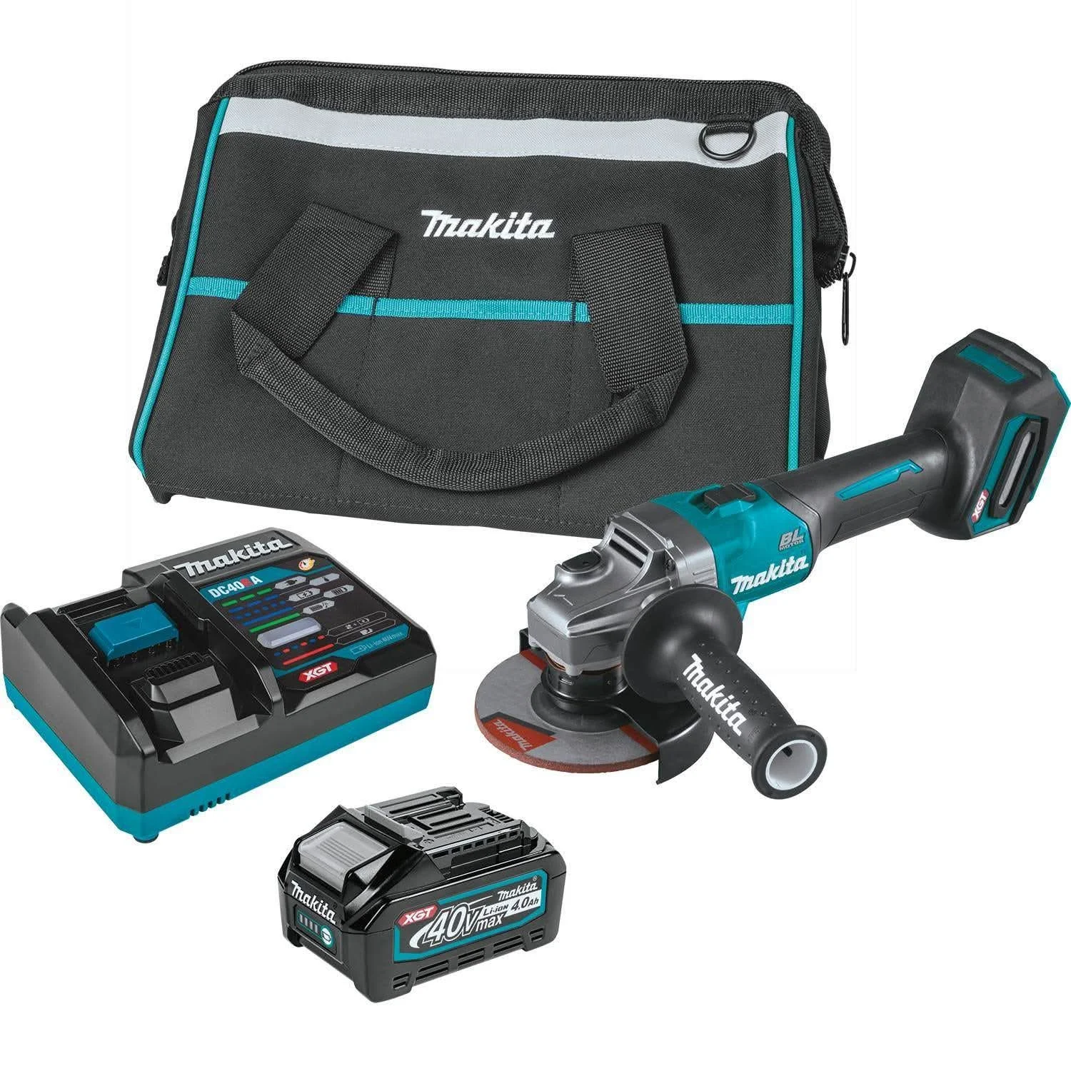 Makita GAG01M1 40V max XGT Brushless Cordless 4-1/2"Â / 5" Angle Grinder Kit, with Electric Brake (4.0Ah)