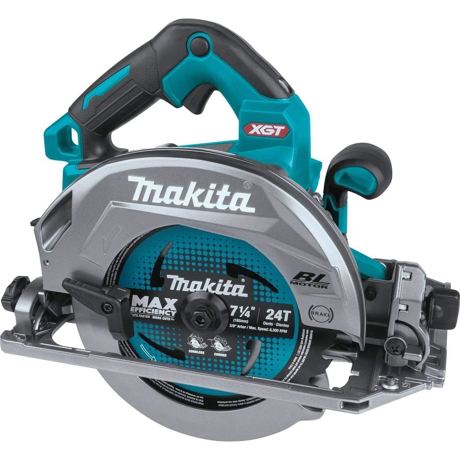 Makita GSH02Z 40V max XGT Brushless Cordless 7-1/4" Circular Saw with Guide Rail Compatible Base, AWS Capable, Tool Only