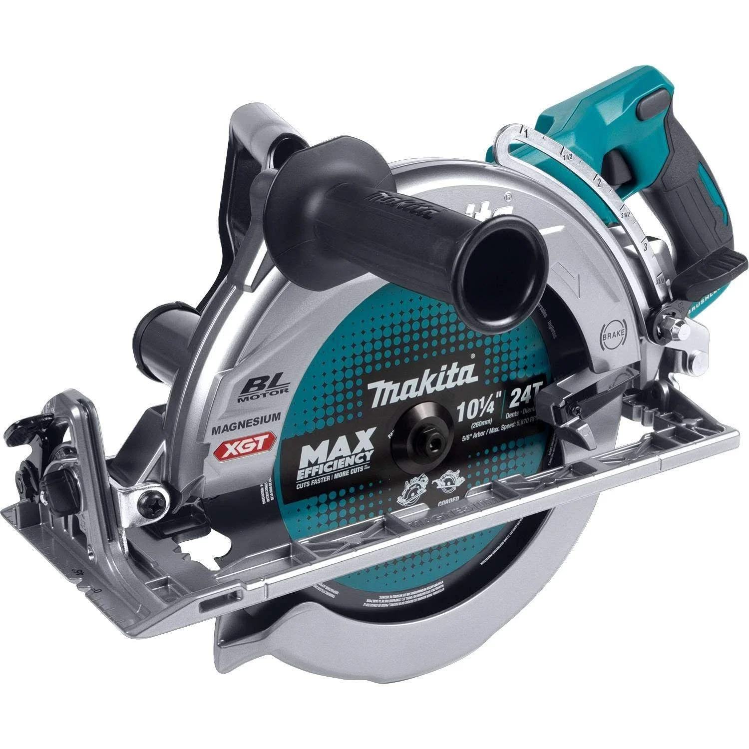 Makita GSR02Z 40V max XGT Brushless Cordless Rear Handle 10-1/4" Circular Saw, AWS Capable, Tool Only