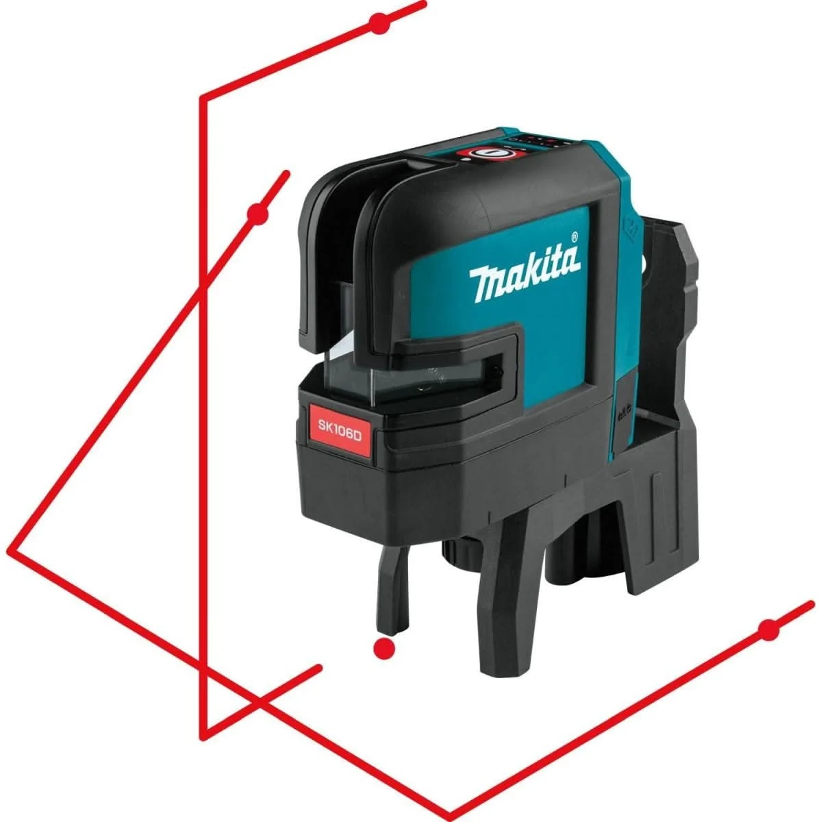 Makita SK106DZ 12V max CXT Lithium-Ion Cordless Self-Leveling Cross-Line/4-Point Red Beam Laser, Tool Only