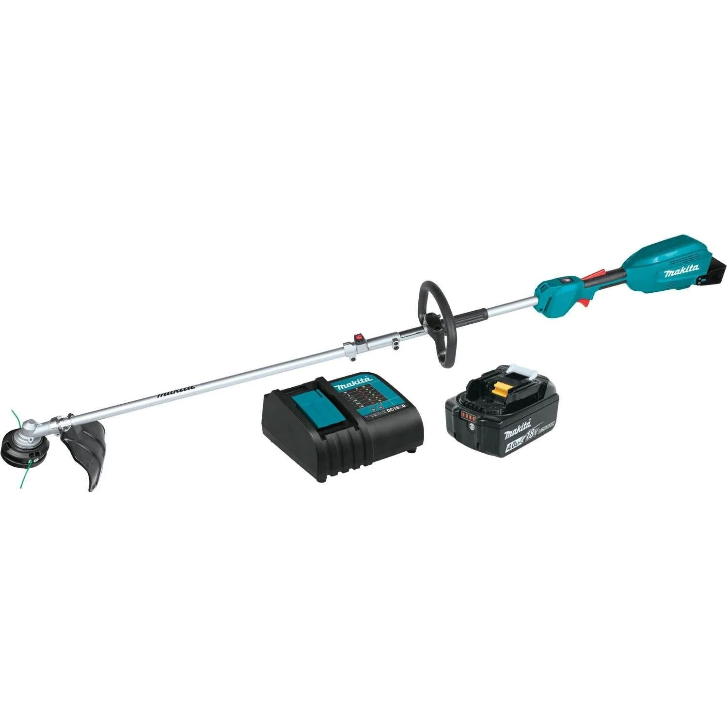 Makita XUX02SM1X1 18V LXT Brushless Couple Shaft Power Head 4.0Ah Kit with 13-Inch String Trimmer Attachment