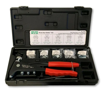 Marson M39301 RN-1 Rivet Nut Kit with #6-32, #8-32, #10-24, 1/4-20 Mandrel