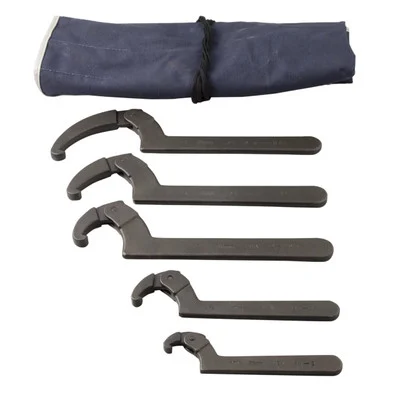Martin Sprocket SHW5K Adjustable Hook Spanner Wrench Set