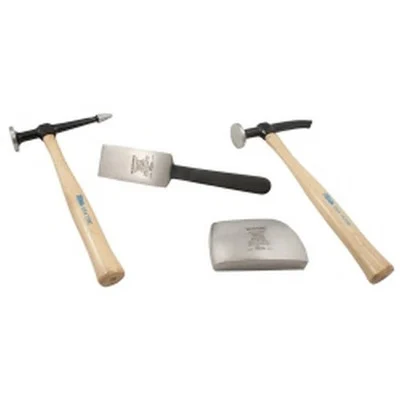 Martin Tools Pick Hammer Curved Hammer Dolly Block And Dinging Spoon Set (644K)