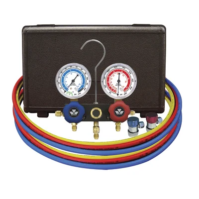 Mastercool 98772 Dual Brass Manifold Gauge Set