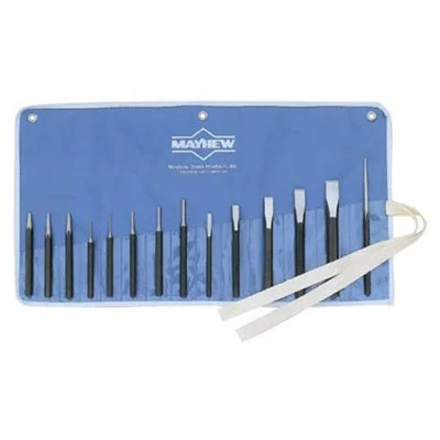 Mayhew Tools 61044 Punch and Chisel Set 14 Piece, with Assorted Cold Chisels
