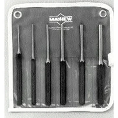 Mayhew Tools 62080 Metric Pin Punch Set, 6 Pieces, 3mm to 8mm