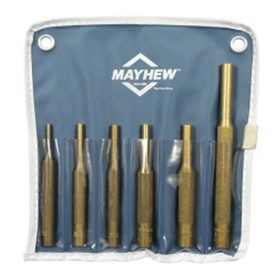Mayhew Tools 67006 6 Piece Brass Pin Punch Kit