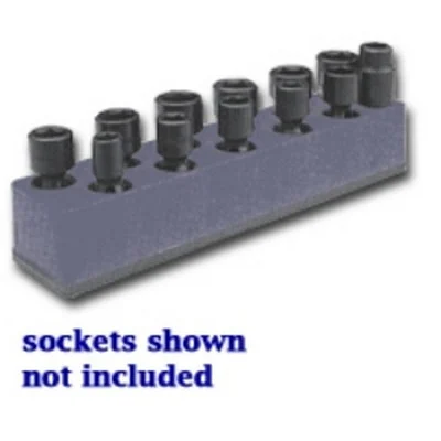 Mechanics Time Saver Black 12-Hole Swiv/Imp Met Socket Organizer (988)