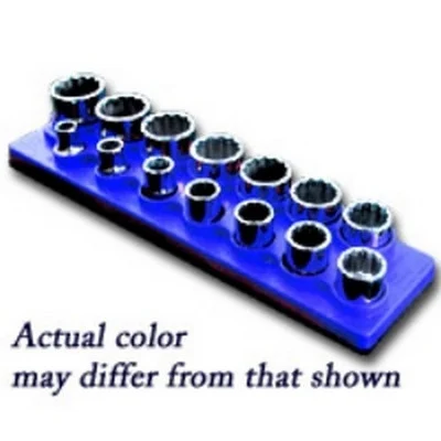 Mechanics Time Saver Blue 14-Hole Shallow Socket Organizer (5010)