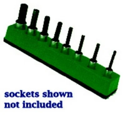 Mechanics Time Saver Dark Green 8-Hole Univ Socket Organizer (386)