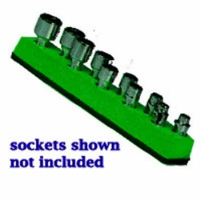 Mechanics Time Saver Neon Green 10-Hole Socket Organizer (485)