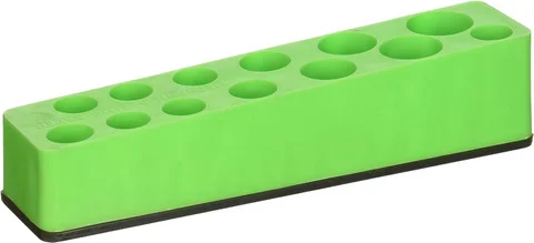 Mechanics Time Saver Neon Green 13-Hole Deep Socket Organizer (781)