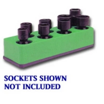 Mechanics Time Saver Neon Green 8-Hole Swiv/Imp Socket Organizer (885)
