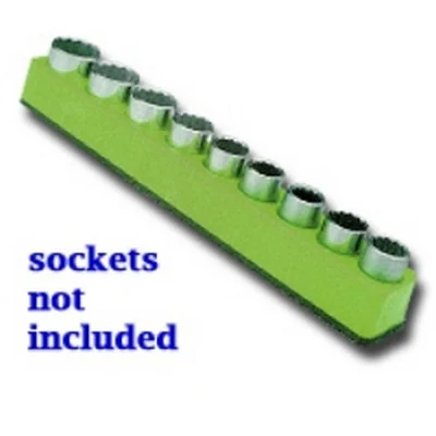 Mechanics Time Saver Neon Green 9-Hole Socket Organizer (1285)