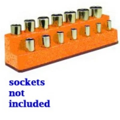 Mechanics Time Saver Orange 14-Hole Metric Socket Organizer (1484)