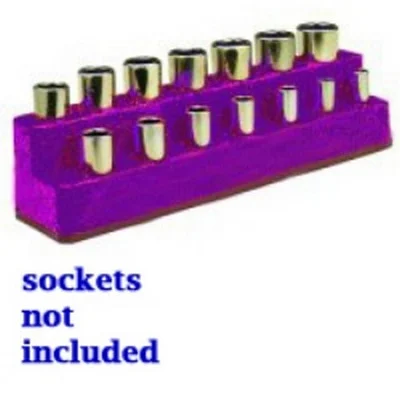 Mechanics Time Saver Purple 14-Hole Metric Socket Organizer (1489)