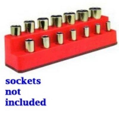 Mechanics Time Saver Red 14-Hole Metric Socket Organizer (1481)