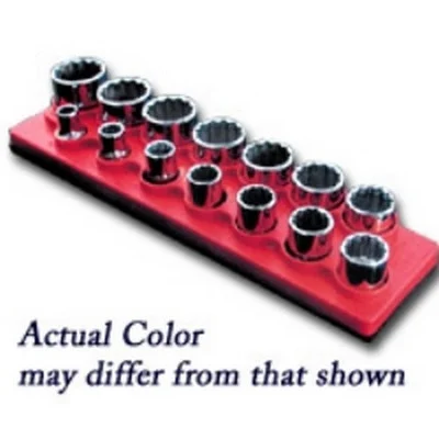 Mechanics Time Saver Red 14-Hole Shallow Socket Organizer (5011)