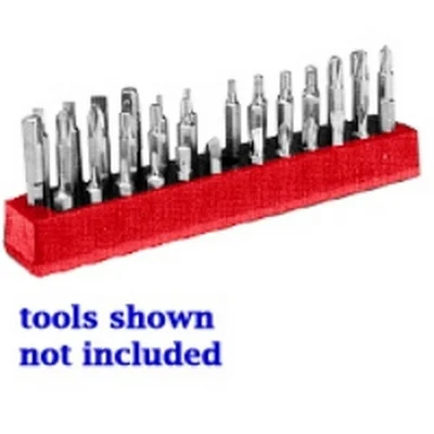 Mechanics Time Saver Red 37-Hole Hex Bit Organizer (581)
