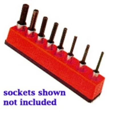 Mechanics Time Saver Red 8-Hole Universal Socket Organizer (381)
