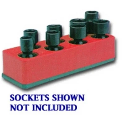 Mechanics Time Saver Rocket Red 8-Hole Swiv/Imp Socket Organizer (887)