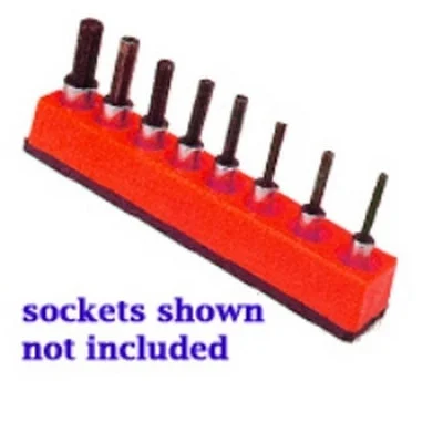 Mechanics Time Saver Rocket Red 8-Hole Univ Socket Organizer (387)