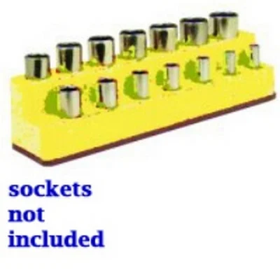 Mechanics Time Saver Yellow 14-Hole Metric Socket Organizer (1483)