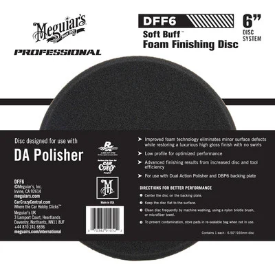 Meguiar's 6" Soft Buff DA Foam Finishing Disc DFF6 (DFF6)